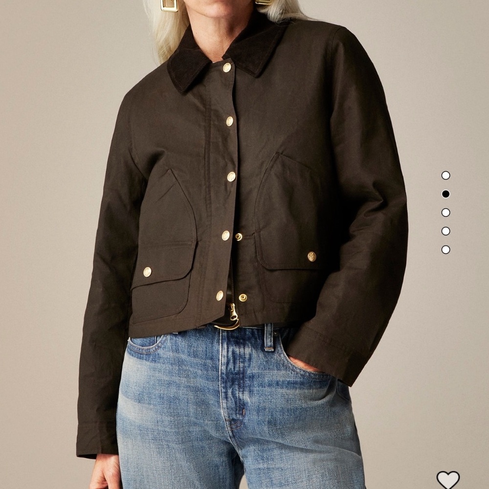 NWT J Crew Short Barn Jacket in English ripstop cotton